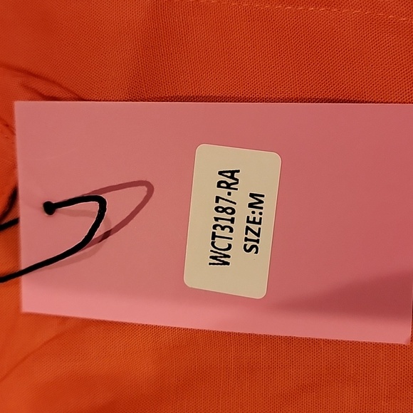 THML Elian Orange Floral Embroidered Blouse~Size Medium~NWT - Picture 5 of 7